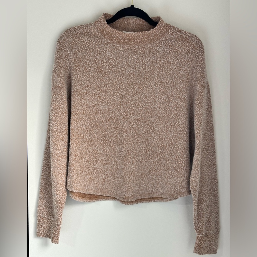 Socialite Fuzzy Mock Neck Sweater